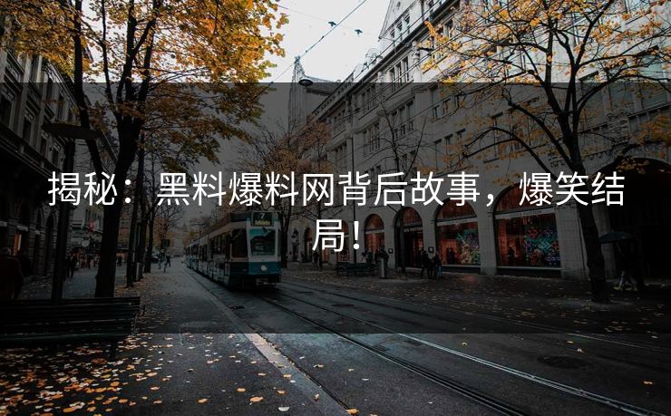 揭秘：黑料爆料网背后故事，爆笑结局！