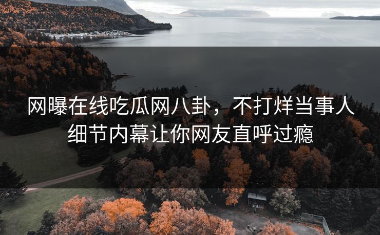 网曝在线吃瓜网八卦，不打烊当事人细节内幕让你网友直呼过瘾